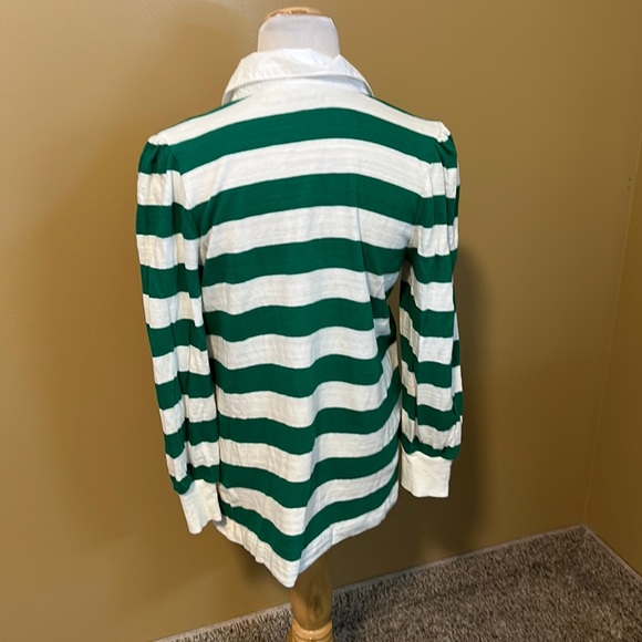 🎀 NWOT Loft Collared Stripped Lightweight Sweater - Picture 3 of 5